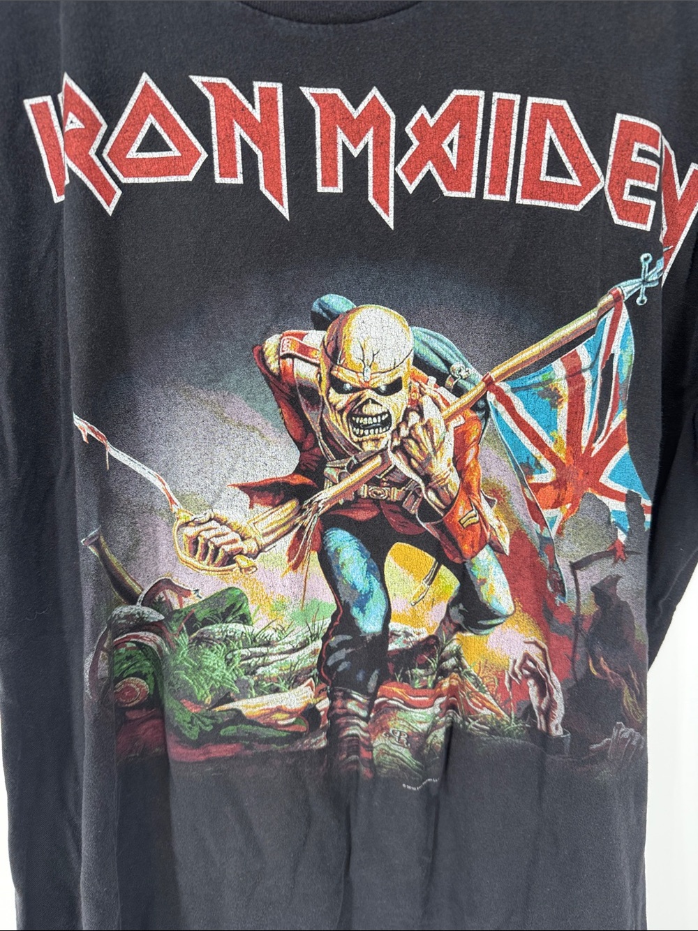 Iron Maiden Black Graphic Band Tee - Black with Multi-Color Print - Picture 2 of 5